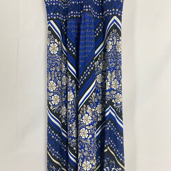Established 1962 Blue Halter Maxi Dress Plus Size 16 Floral Paisley Print Hippie - Picture 7 of 11